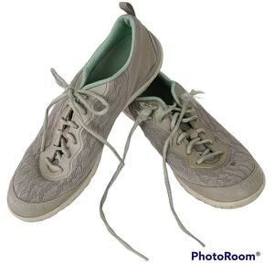 Merrell Select Grip gray mint lace up sneakers, 8.5, guc